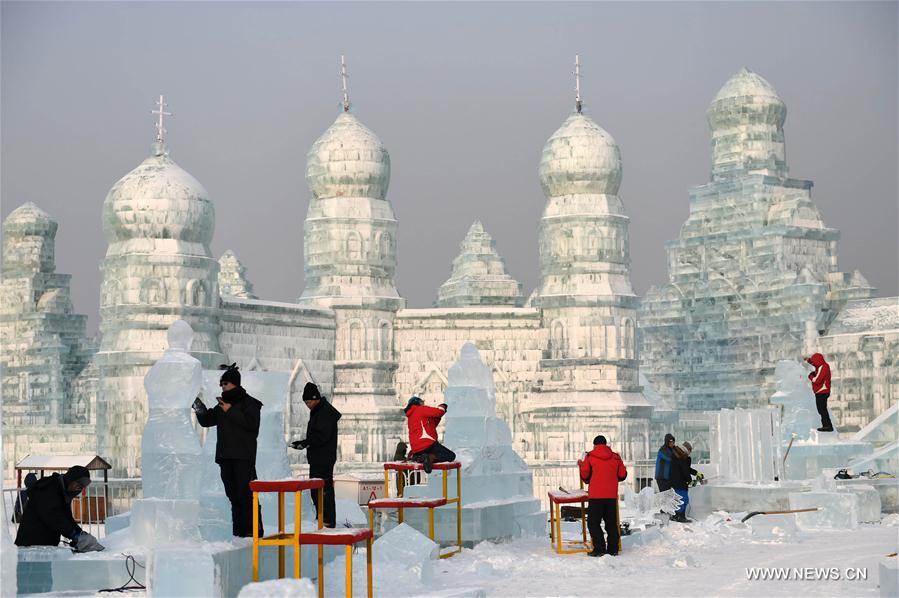 CHINA-HARBIN-ICE SCULPTURE-COMPETITION (CN)