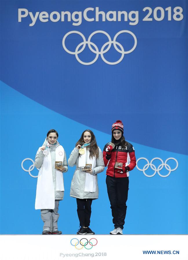 (SP)OLY-SOUTH KOREA-PYEONGCHANG-FIGURE SKATING-LADIES' SINGLE SKATING-MEDAL CEREMONY