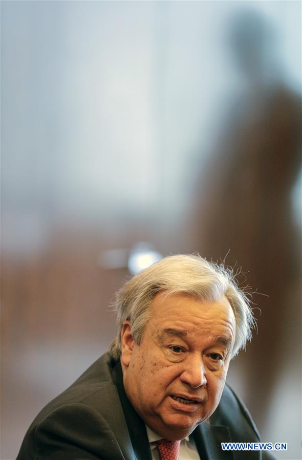 UN-ANTONIO GUTERRES-CHINESE MEDIA-JOINT INTERVIEW