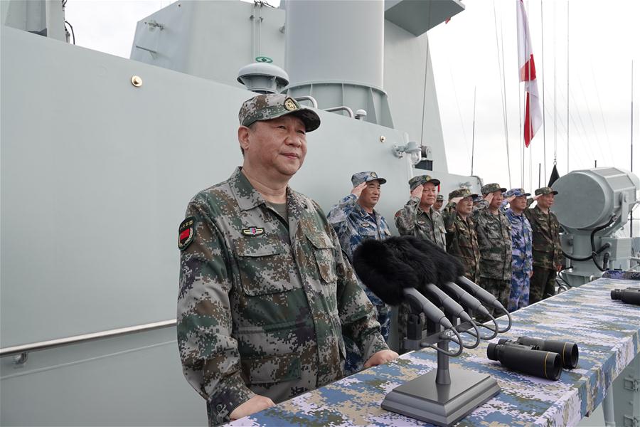 CHINA-XI JINPING-NAVY-REVIEW(CN)