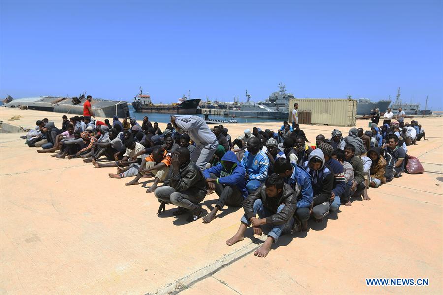 LIBYA-TRIPOLI-ILLEGAL IMMIGRANTS-RESCUED