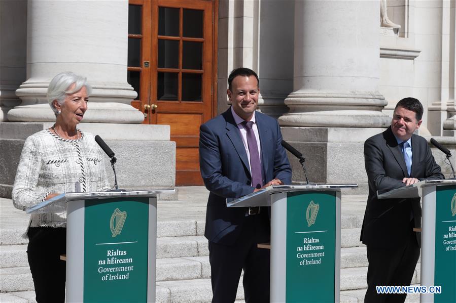 IRELAND-DUBLIN-IMF CHIEF-MEETING