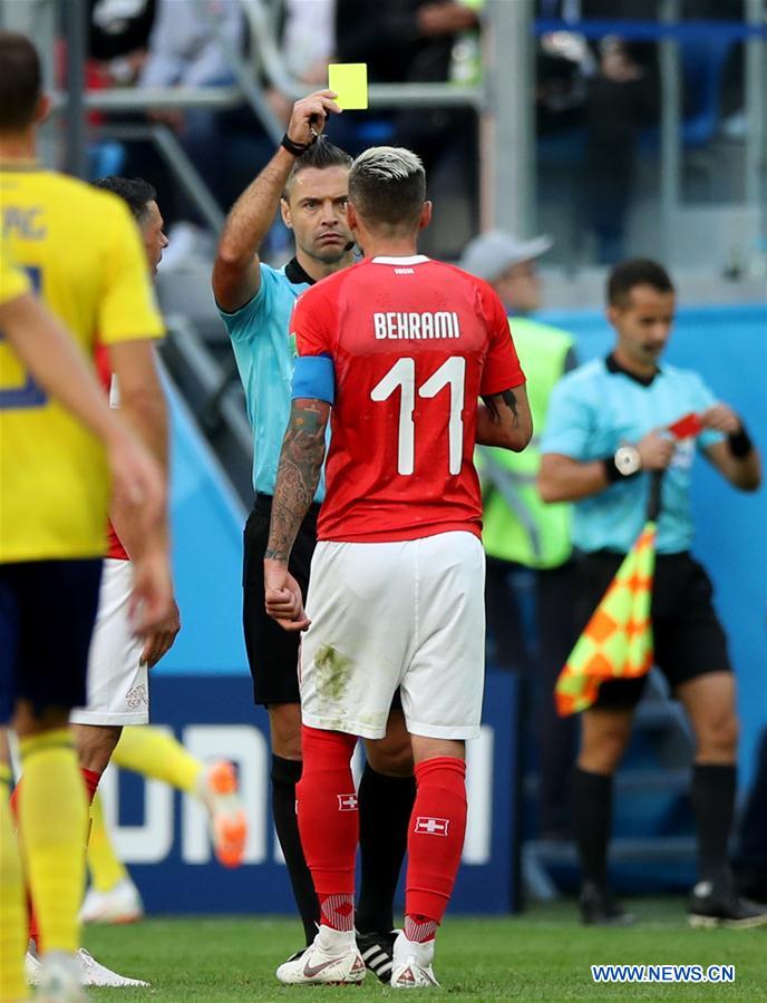 (SP)RUSSIA-SAINT PETERSBURG-2018 WORLD CUP-ROUND OF 16-SWITZERLAND VS SWEDEN