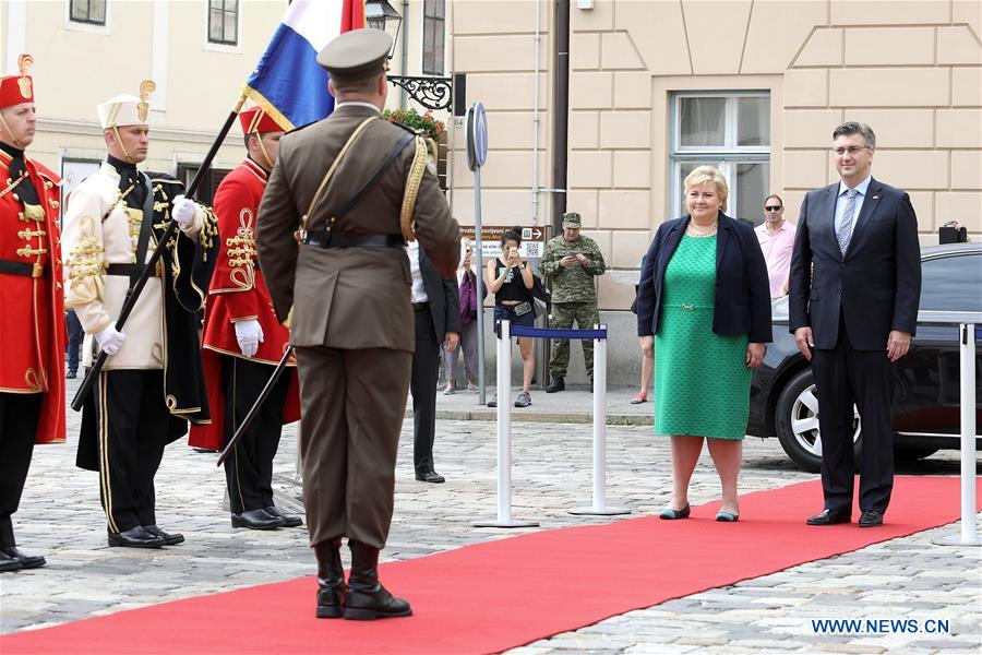 CROATIA-ZAGREB-NORWEGIAN PM-VISIT