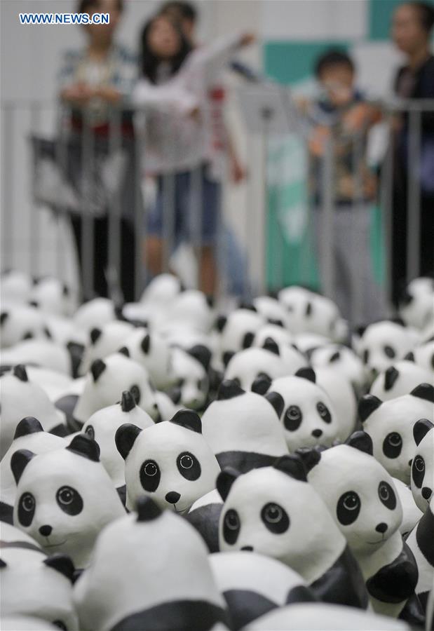 CANADA-VANCOUVER-PAPIER-MACHE PANDA-EXHIBITION