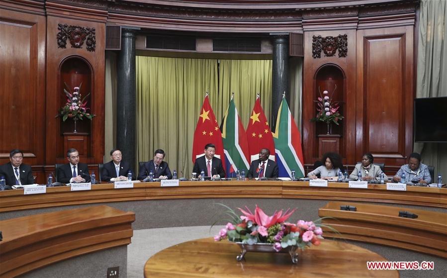 SOUTH AFRICA-PRETORIA-CHINA-XI JINPING-CYRIL RAMAPHOSA-TALKS