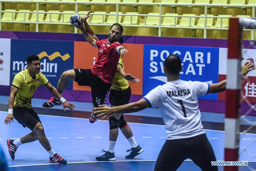 (SP)INDONESIA-JAKARTA-ASIAN GAMES-HANDBALL-IRAN VS MALAYSIA