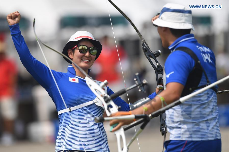 (SP)INDONESIA-JAKARTA-ASIAN GAMES-ARCHERY-RESERVE MIXED TEAM