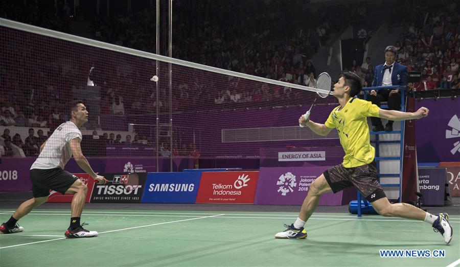 (SP)INDONESIA-JAKARTA-ASIAN GAMES-BADMINTON-MEN'S SINGLES