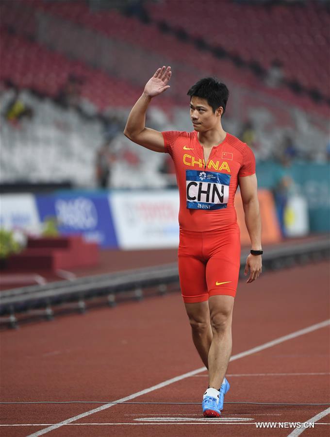 (SP)INDONESIA-JAKARTA-ASIAN GAMES-ATHLETICS-MEN'S 4X100M RELAY