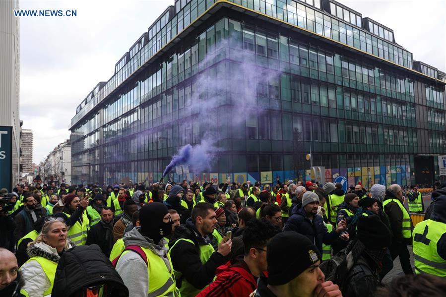 BELGIUM-BRUSSELS-YELLOW VEST-PROTEST