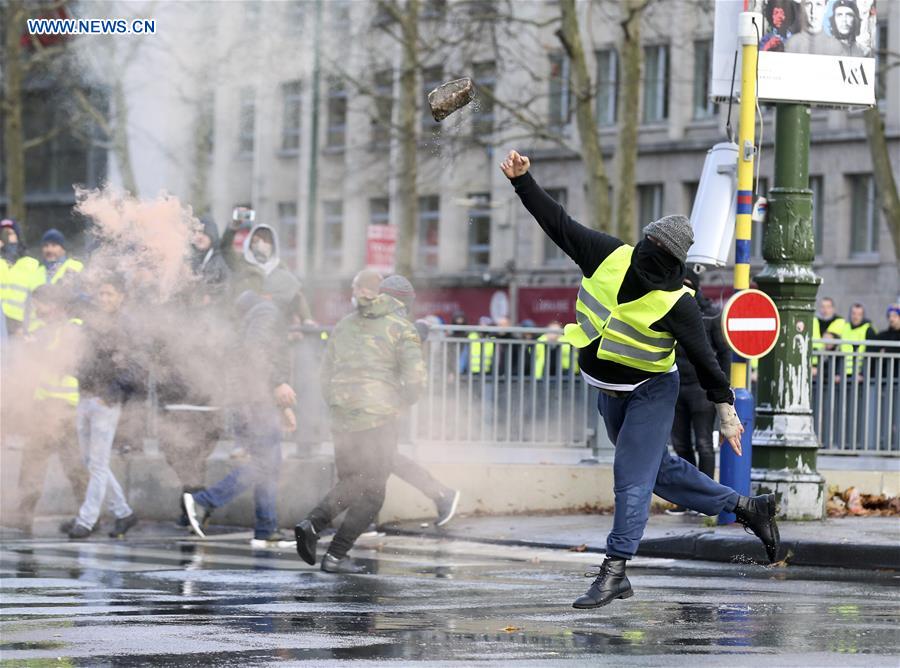 BELGIUM-BRUSSELS-YELLOW VEST-PROTEST