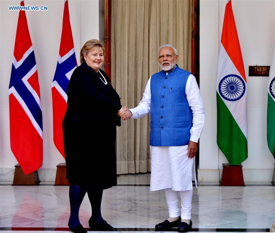 INDIA-NEW DELHI-PM-NORWEGIAN-MEETING