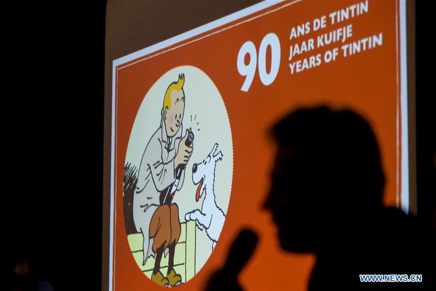 BELGIUM-BRUSSELS-COMIC-TINTIN-90TH ANNIVERSARY