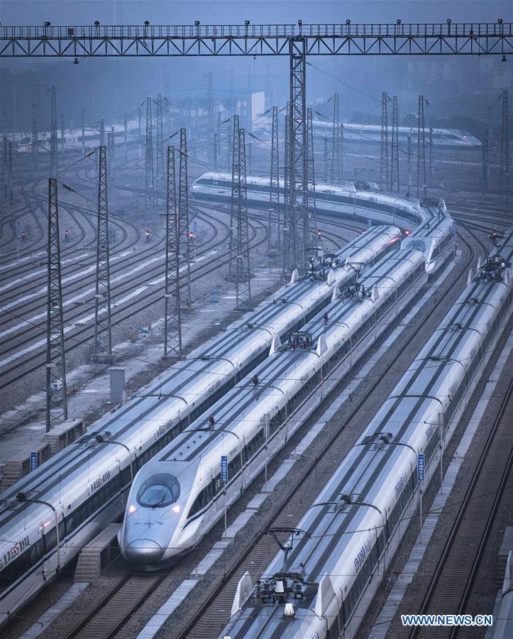 CHINA-HUBEI-WUHAN-HIGH SPEED TRAIN-SPRING FESTIVAL-CHUNYUN (CN)