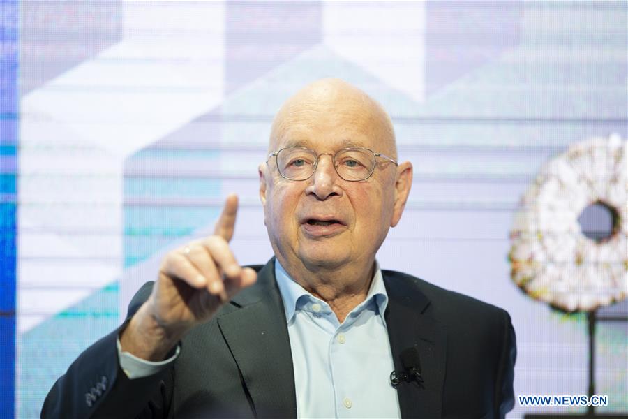 SWITZERLAND-DAVOS-WEF-KLAUS SCHWAB-ALIBABA-DANIEL ZHANG-CONVERSATION