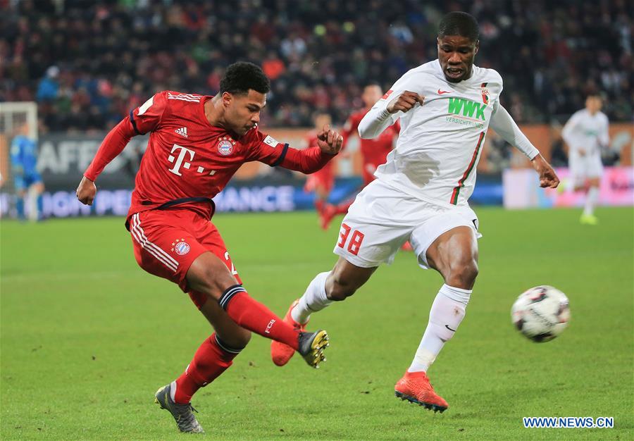 (SP)GERMANY-AUGSBURG-SOCCER-BUNDESLIGA-AUGSBURG VS BAYERN MUNICH