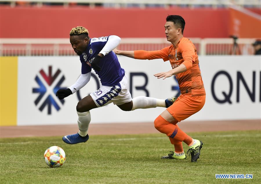 (SP)CHINA-SHANDONG-JINAN-AFC CHAMPIONS LEAGUE-PLAY OFF-LUNENG VS HANOI FC