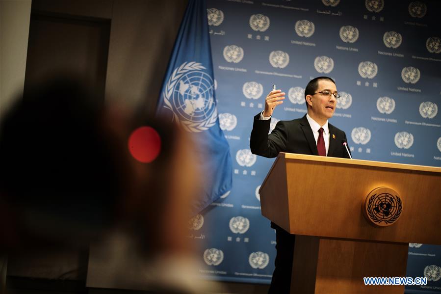 UN-VENEZUELA-FM-JORGE ARREAZA-RESS CONFERENCE