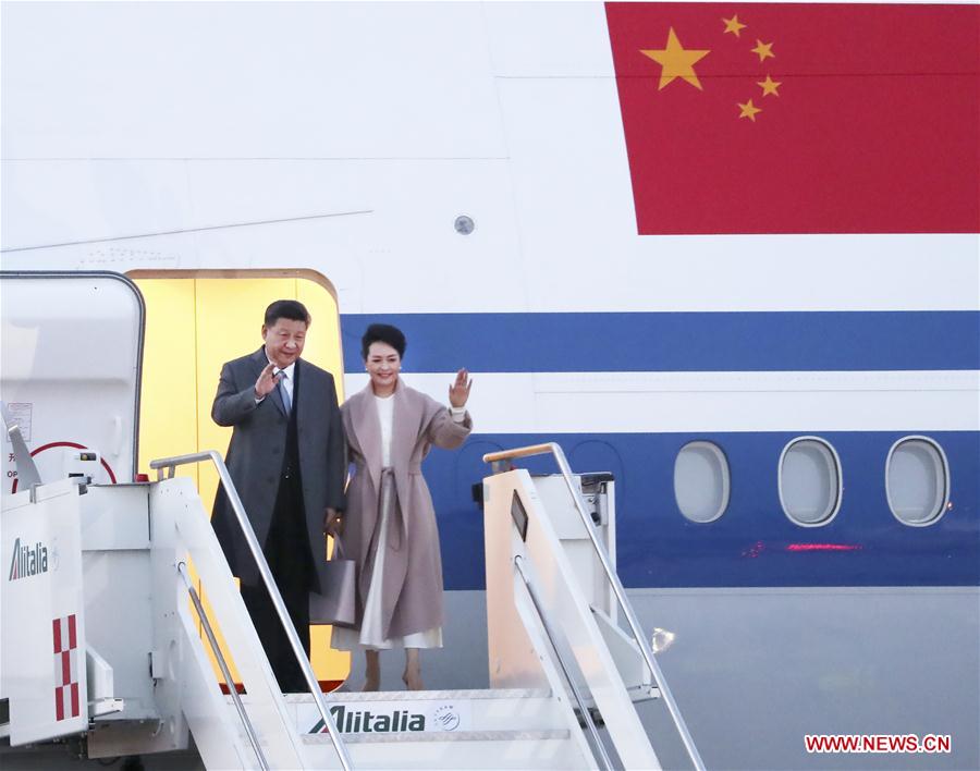 ITALY-ROME-XI JINPING-ARRIVAL