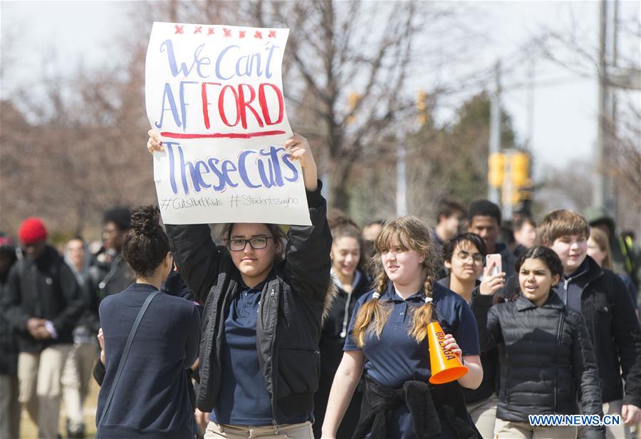 CANADA-ONTARIO-EDUCATION CHANGES-STUDENTS-PROTEST