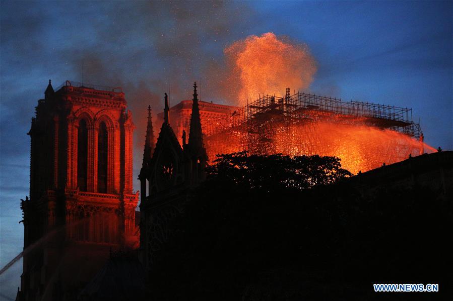 FRANCE-PARIS-NOTRE DAME CATHEDRAL-FIRE