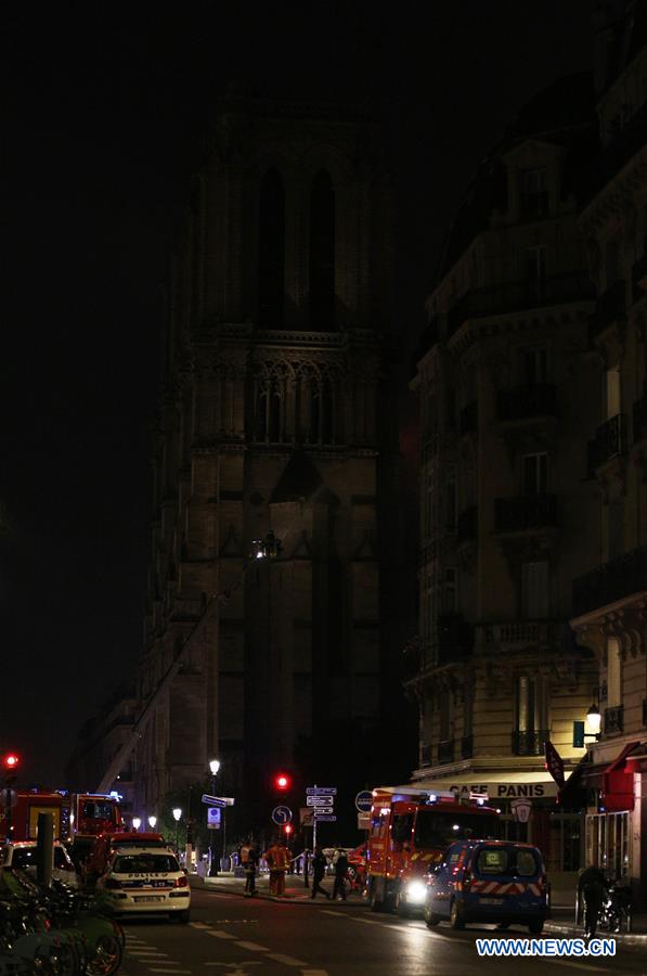 FRANCE-PARIS-NOTRE DAME CATHEDRAL-FIRE