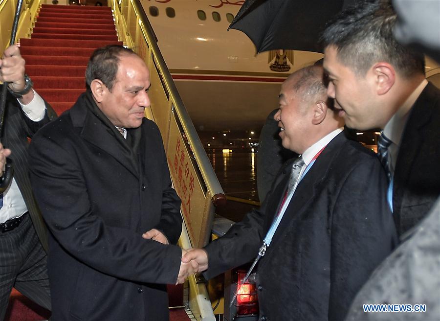 (BRF)CHINA-BEIJING-BELT AND ROAD FORUM-EGYPTIAN PRESIDENT-ARRIVAL (CN)