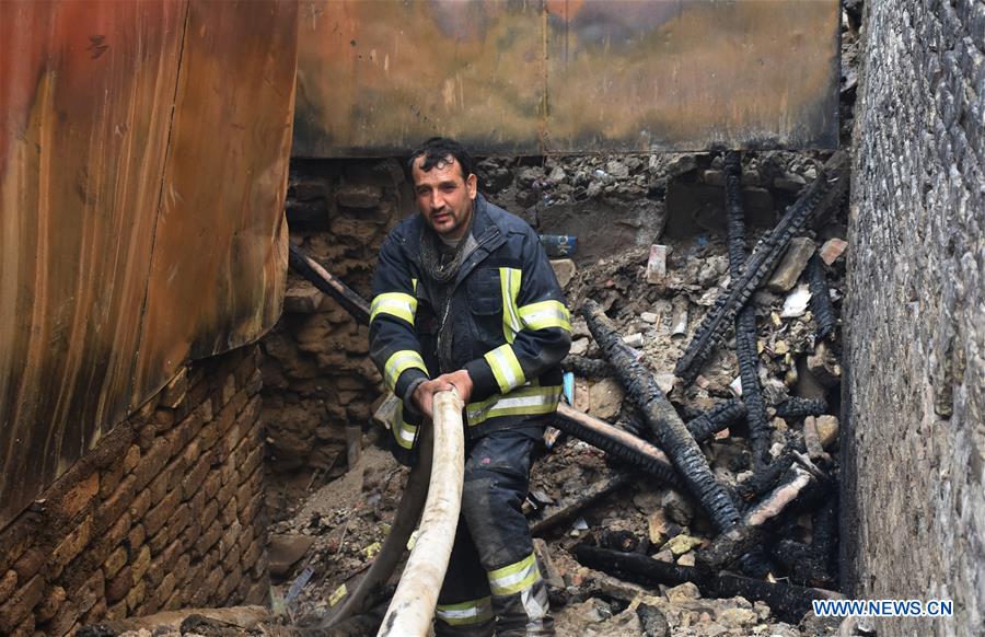 AFGHANISTAN-BALKH-MARKET-FIRE