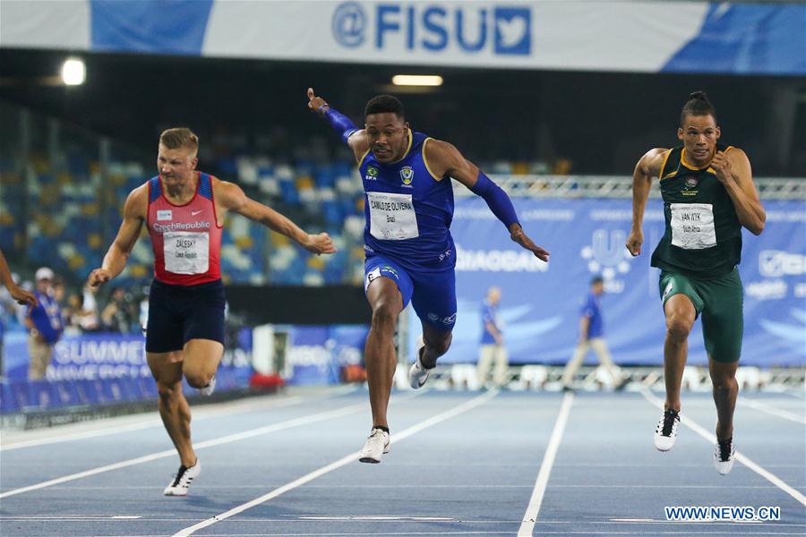 (SP)ITALY-NAPLES-SUMMER UNIVERSIADE-ATHLETICS-MEN'S 100M-FINAL