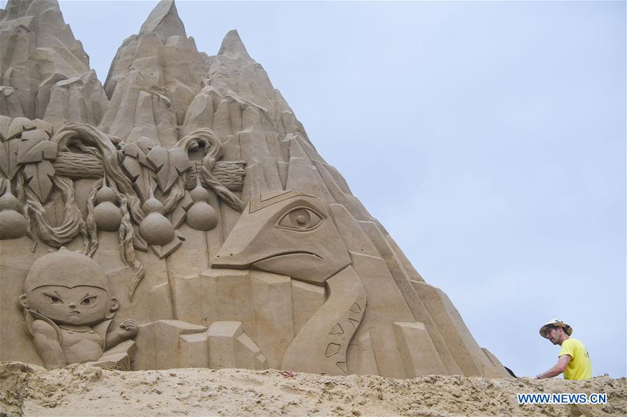 CHINA-ZHEJIANG-ZHOUSHAN-SAND SCULPTURE-EXHIBITION (CN)