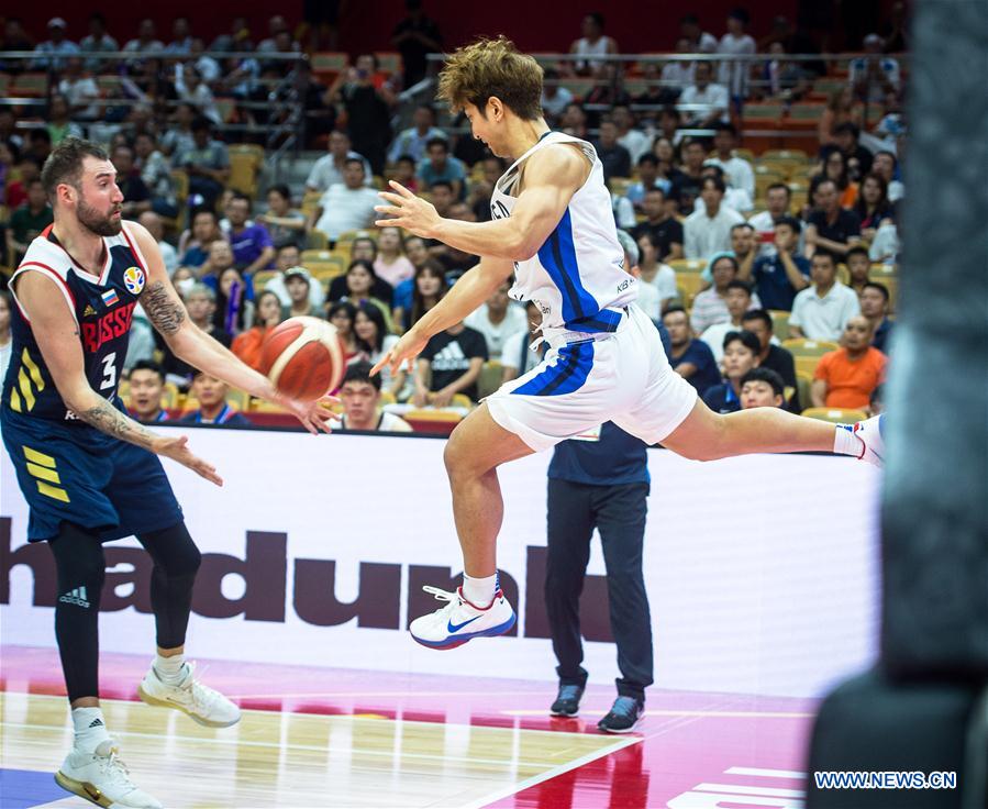 (SP)CHINA-WUHAN-BASKETBALL-FIBA WORLD CUP-GROUP B-KOR VS RUS (CN)