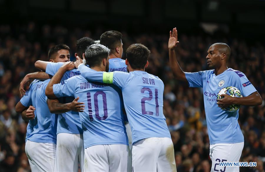 (SP) BRITAIN-MANCHESTER-FOOTBALL-CHAMPIONS LEAGUE-MAN CITY VS DINAMO ZAGREB