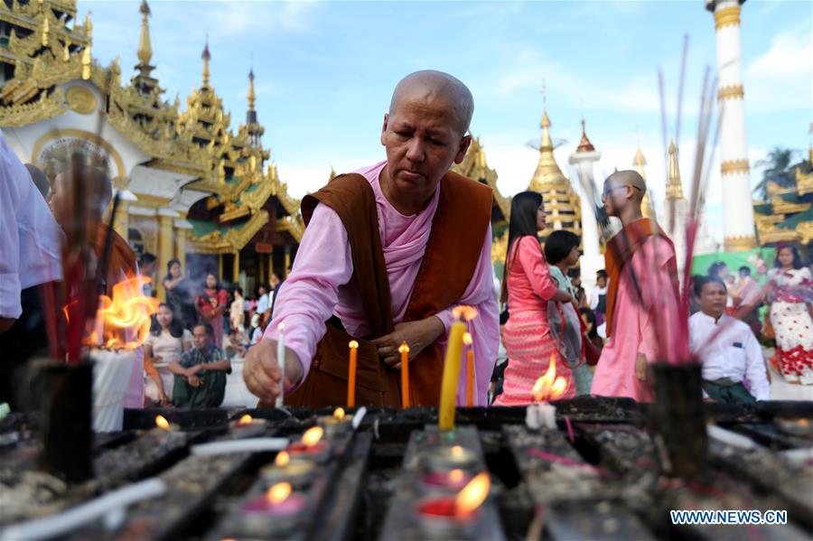 MYANMAR-YANGON-THADINGYUT LIGHTING FESTIVAL