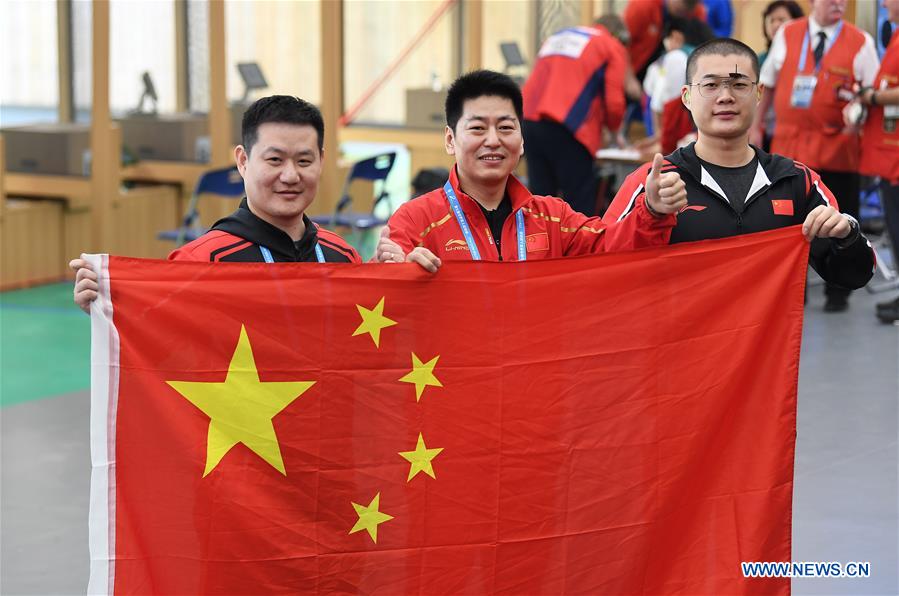 (SP)CHINA-WUHAN-7TH MILITARY WORLD GAMES-SHOOTING-MEN'S 25M MILITARY RAPID FIRE PISTOL-TEAM