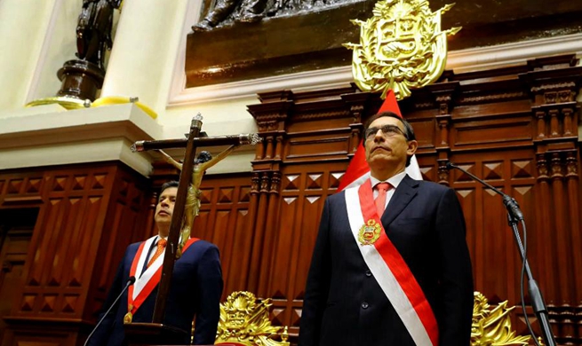 Martin Vizcarra sworn in as Peru's new president, vows to fight graft