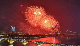 Musical firework show paints sky in C China