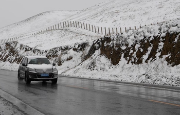 Qilian mountains covered by snow in Gansu, NW China