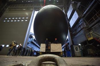 Diving ceremony of submarine Volkhov held in St. Petersburg