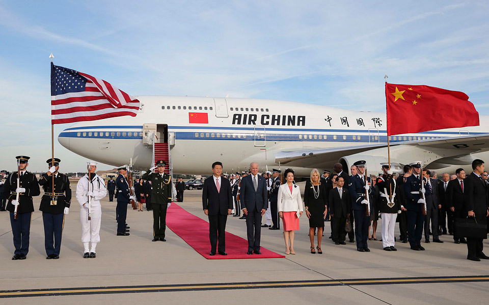 习近平抵达华盛顿 继续对美国进行国事访问